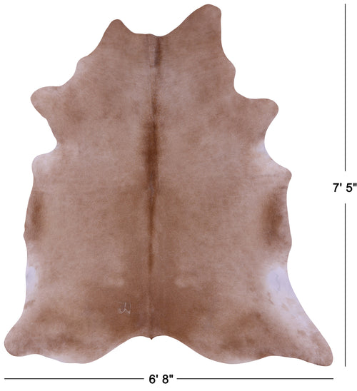 Light Brown Natural Cowhide Rug - X-Large 7' 5