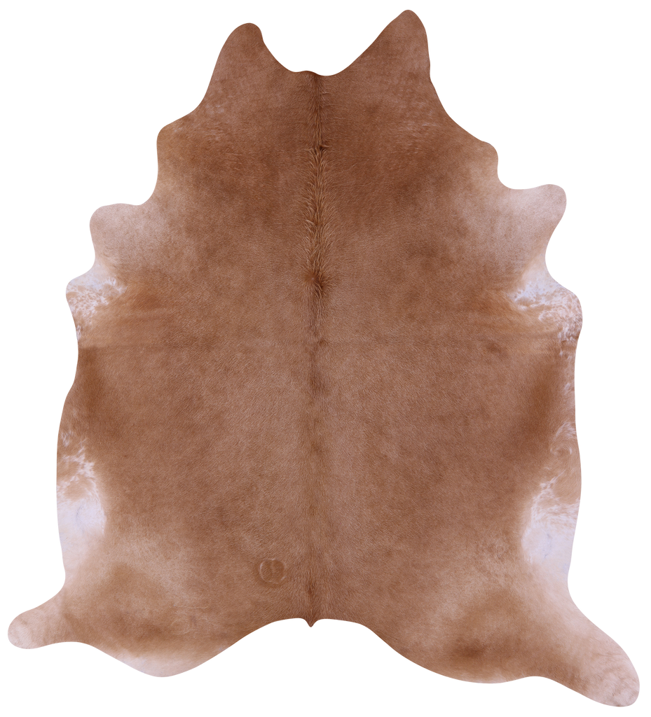 Light Brown Natural Cowhide Rug - XX-Large 7' 8"H x 7' 1"W