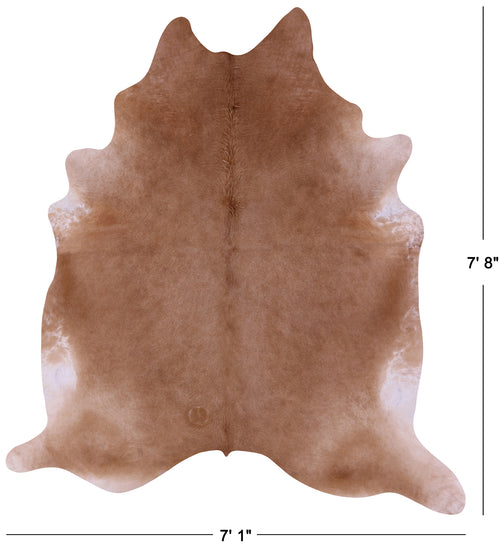 Light Brown Natural Cowhide Rug - XX-Large 7' 8