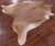 Light Brown Natural Cowhide Rug - XX-Large 7' 8"H x 7' 1"W