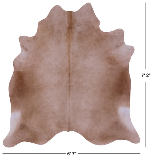 Light Brown Natural Cowhide Rug - X-Large 7' 2
