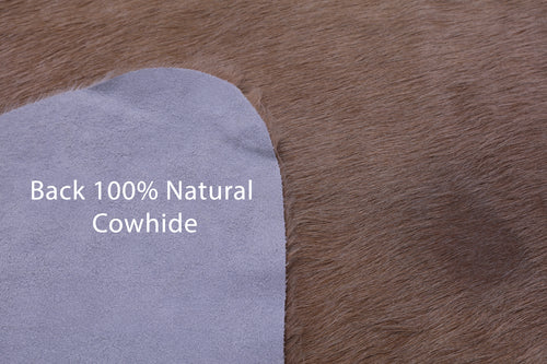 Light Brown & White Natural Cowhide Rug - XX-Large 8' 3