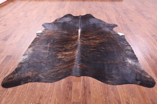 Dark Brindle Natural Cowhide Rug - XX-Large 8' 5