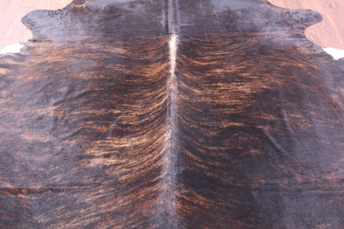 Dark Brindle Natural Cowhide Rug - XX-Large 8' 5