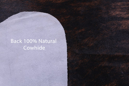 Dark Brindle Natural Cowhide Rug - XX-Large 8' 5