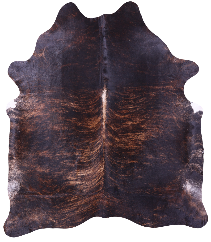 Dark Brindle Natural Cowhide Rug - XX-Large 8' 5"H x 7' 5"W