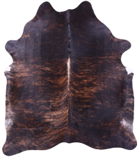 Thumbnail for Dark Brindle Natural Cowhide Rug - XX-Large 8' 5
