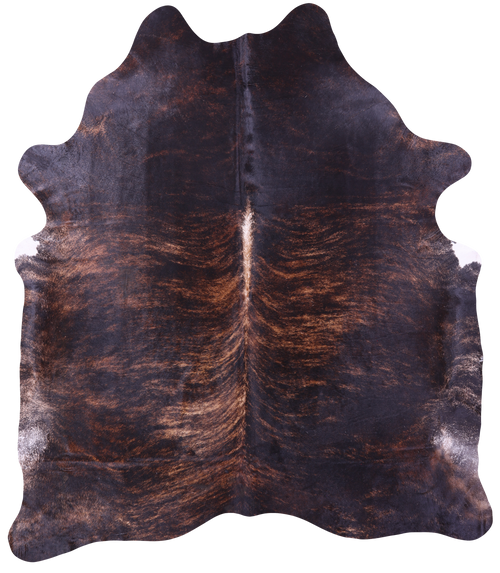 Dark Brindle Natural Cowhide Rug - XX-Large 8' 5