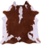 Brown & White Natural Cowhide Rug - XX-Large 8' 4"H x 7' 6"W