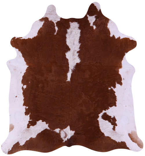 Brown & White Natural Cowhide Rug - XX-Large 8' 4