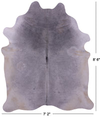 Thumbnail for Grey Natural Cowhide Rug - XX-Large 8' 6