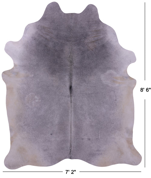 Grey Natural Cowhide Rug - XX-Large 8' 6