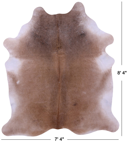 Light Brown Natural Cowhide Rug - XX-Large 8' 4