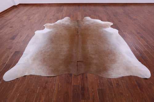 Brown & White Natural Cowhide Rug - XX-Large 8' 9