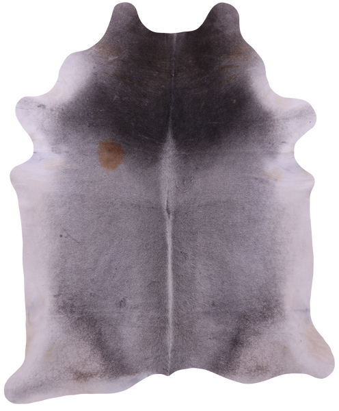 Grey & White Natural Cowhide Rug - XX-Large 8' 8"H x 7' 3"W