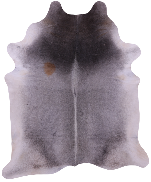 Grey & White Natural Cowhide Rug - XX-Large 8' 8
