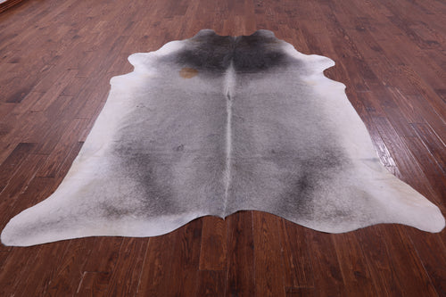 Grey & White Natural Cowhide Rug - XX-Large 8' 8