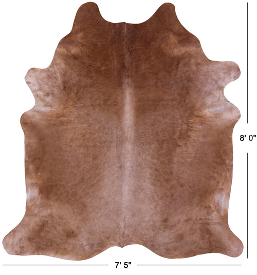 Light Brown Natural Cowhide Rug - XX-Large 8' 0