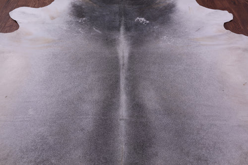 Grey & White Natural Cowhide Rug - XX-Large 8' 9