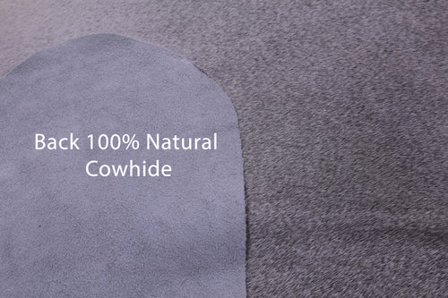 Grey & White Natural Cowhide Rug - XX-Large 8' 9