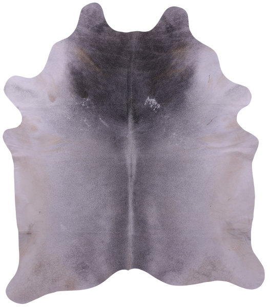 Grey & White Natural Cowhide Rug - XX-Large 8' 9"H x 7' 7"W