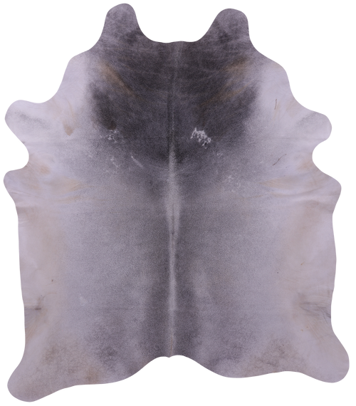 Grey & White Natural Cowhide Rug - XX-Large 8' 9