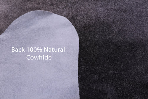 Grey & White Natural Cowhide Rug - XX-Large 8' 7