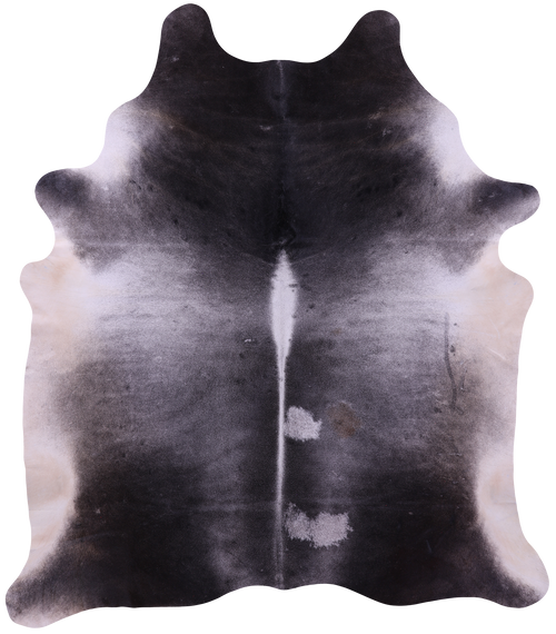 Grey & White Natural Cowhide Rug - XX-Large 8' 7