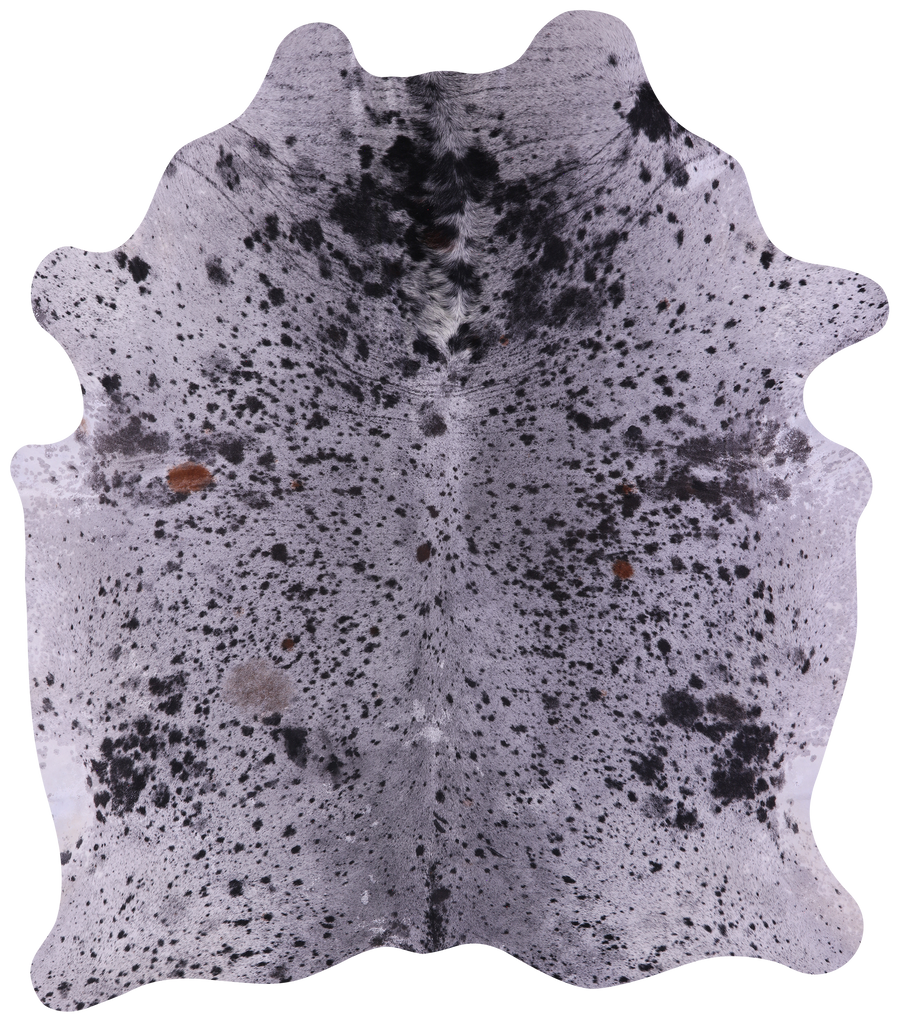 Black Salt & Pepper Natural Cowhide Rug - XX-Large 8' 6"H x 7' 6"W