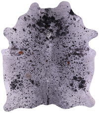 Thumbnail for Black Salt & Pepper Natural Cowhide Rug - XX-Large 8' 6