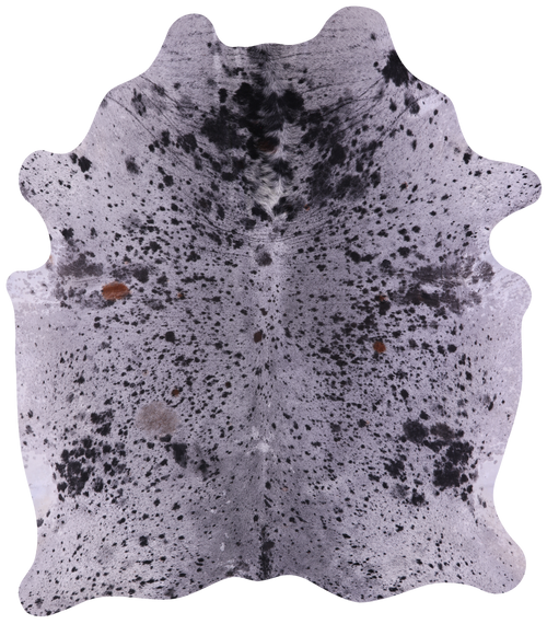 Black Salt & Pepper Natural Cowhide Rug - XX-Large 8' 6