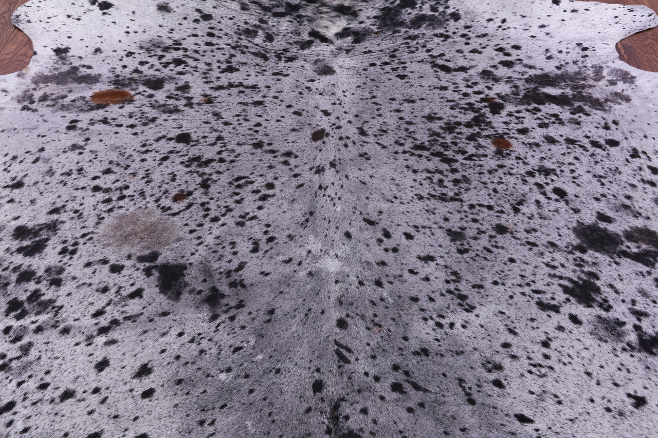 Black Salt & Pepper Natural Cowhide Rug - XX-Large 8' 6"H x 7' 6"W