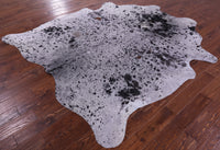 Thumbnail for Black Salt & Pepper Natural Cowhide Rug - XX-Large 8' 6