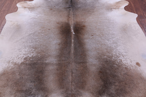 Brown & White Natural Cowhide Rug - XX-Large 8' 2