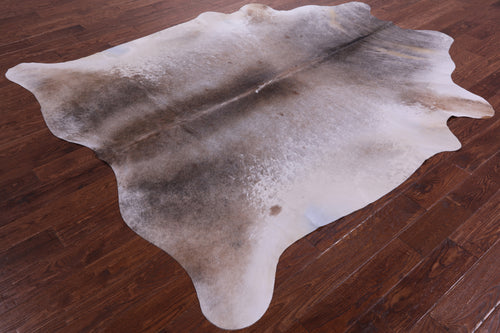 Brown & White Natural Cowhide Rug - XX-Large 8' 2