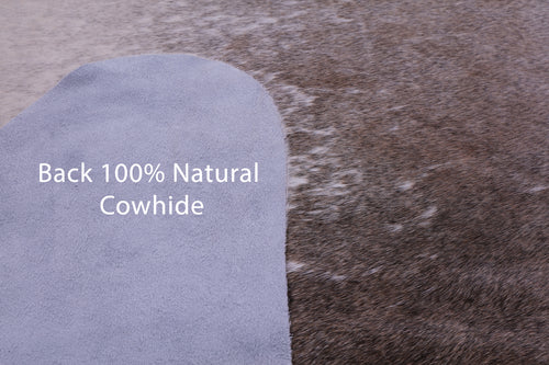 Brown & White Natural Cowhide Rug - XX-Large 8' 2
