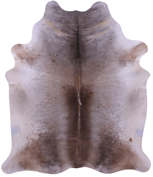 Brown & White Natural Cowhide Rug - XX-Large 8' 2
