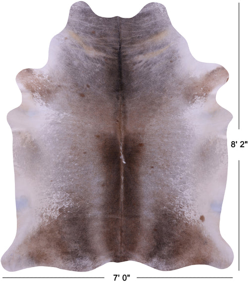 Brown & White Natural Cowhide Rug - XX-Large 8' 2