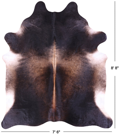 Dark Brown Natural Cowhide Rug - XX-Large 8' 8