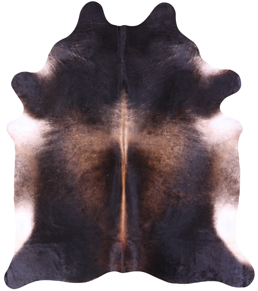 Dark Brown Natural Cowhide Rug - XX-Large 8' 8"H x 7' 6"W