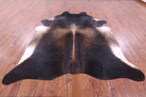 Dark Brown Natural Cowhide Rug - XX-Large 8' 8