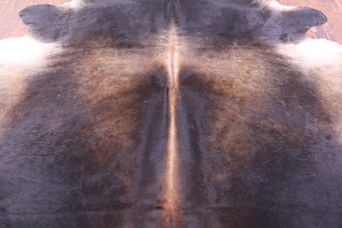 Dark Brown Natural Cowhide Rug - XX-Large 8' 8