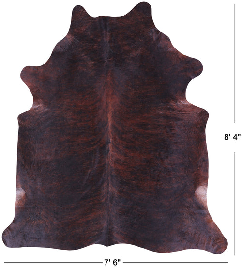 Dark Brindle Natural Cowhide Rug - XX-Large 8' 4