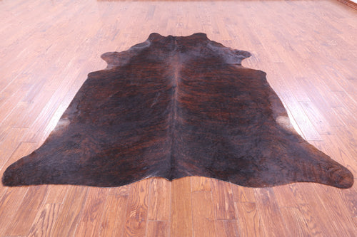 Dark Brindle Natural Cowhide Rug - XX-Large 8' 4