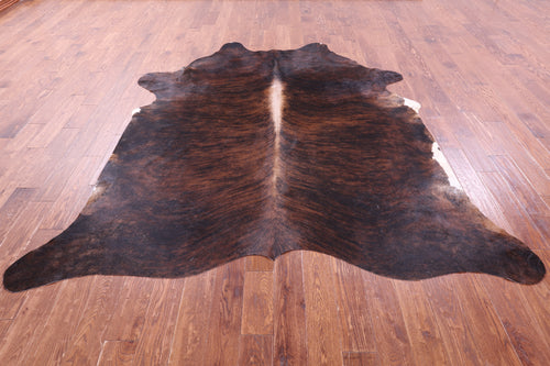 Dark Brindle Natural Cowhide Rug - XX-Large 8' 5