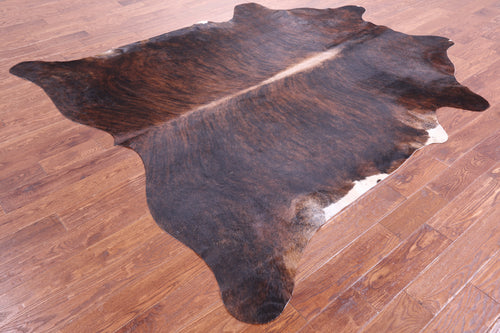 Dark Brindle Natural Cowhide Rug - XX-Large 8' 5