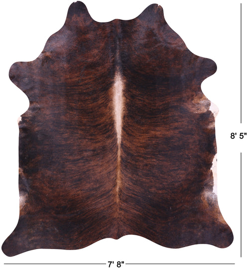 Dark Brindle Natural Cowhide Rug - XX-Large 8' 5