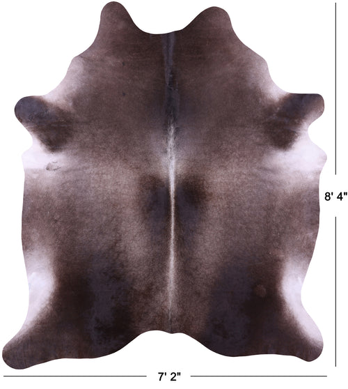 Dark Brown Natural Cowhide Rug - XX-Large 8' 4