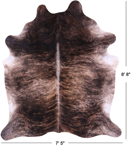 Light Brindle Natural Cowhide Rug - XX-Large 8' 8