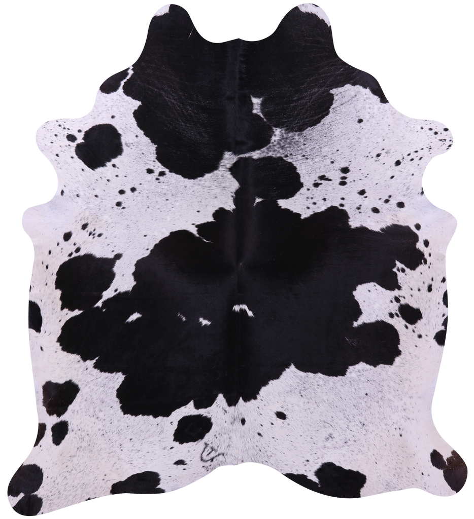 Black Salt & Pepper Natural Cowhide Rug - XX-Large 8' 2"H x 7' 1"W